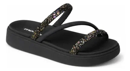 🔥 Sandália Feminina Brilho Strass Tendência Moda Original