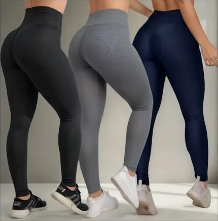 🔥 Kit 3 Calças Feminina Legging Grossa Para Academia Cós Alto